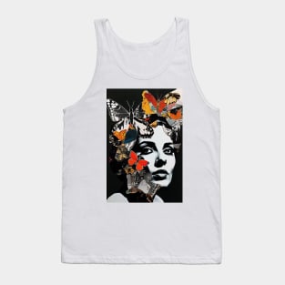 Girl with Butterflies - Beautiful Art Print, T-Shirts, and More Tank Top